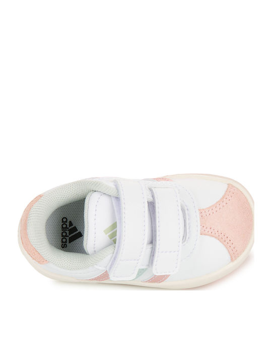VL Court 3.0 Cf Kids Sneakers With Hoop & Loop Closure White