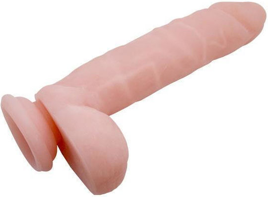Boss Of Toys Glass Dildo with Balls and Suction Cup Flesh 21cm