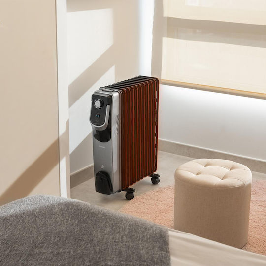 Cecotec Readywarm 11000 Space 360 Black Καλοριφέρ Λαδιού με 11 φέτες 2500W