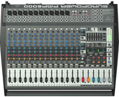 Behringer PMP6000 Самоусилваща Аналогова конзола 20 канала с Фантомно захранване & 12 XLR входове Пакет