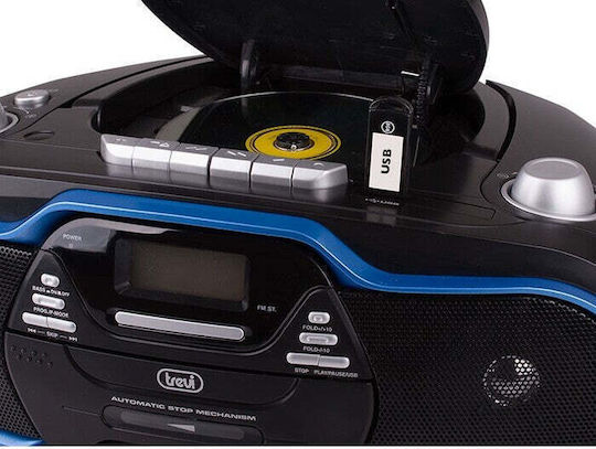 Trevi Φορητό Ηχοσύστημα με Ραδιόφωνο / CD / USB / Κασετόφωνο Μαύρο