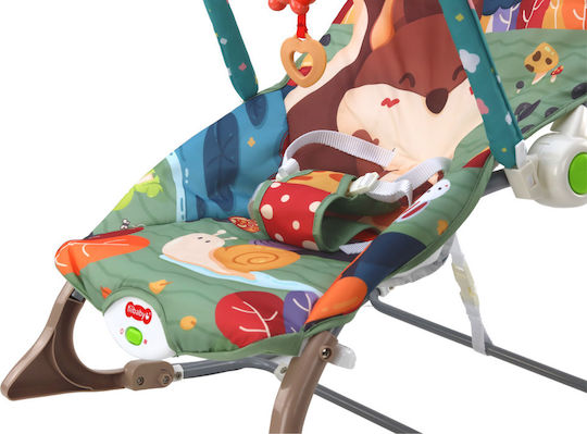 Lean Toys Electric Relax pentru Bebeluși Fox cu Muzică și Vibrații Multicolor
