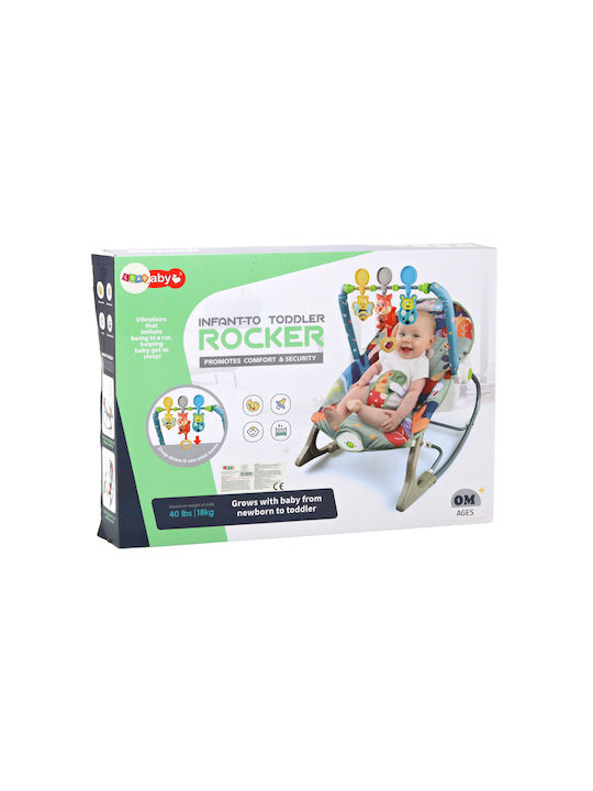 Lean Toys Ηλεκτρικό Relax Μωρού Fox με Μουσική και Δόνηση Πολύχρωμο
