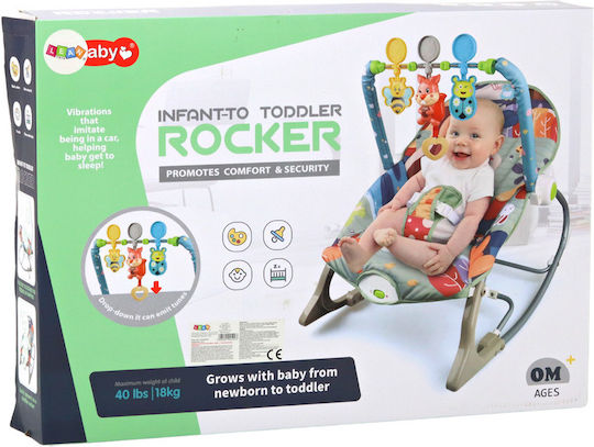 Lean Toys Electric Relax pentru Bebeluși Fox cu Muzică și Vibrații Multicolor