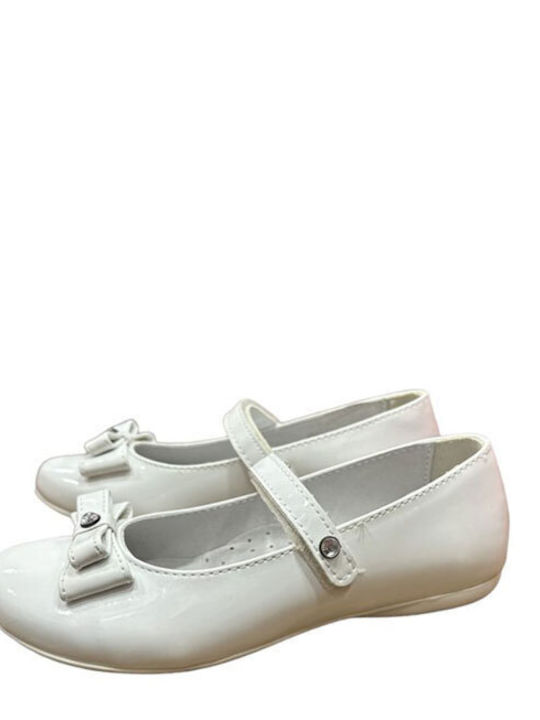 SmartKids Kids Ballerinas with Adjustable Metal Clasp White