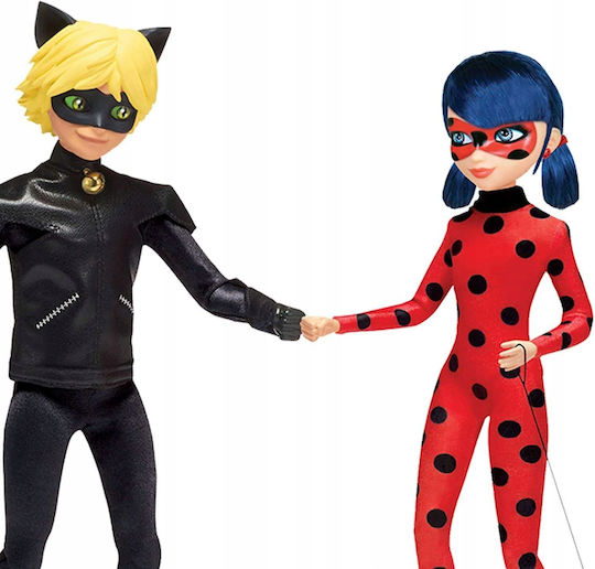 Păpuși Miraculous Ladybug & Black Cat Bandai 27cm