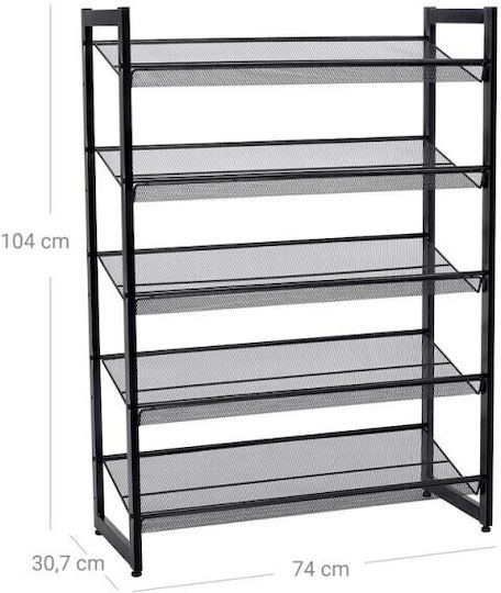 Metalică Suport pentru pantofi L104xW30.7xH74cm