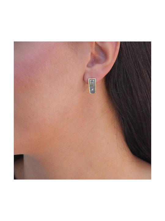 Earrings made of Gold 14K with Diamond