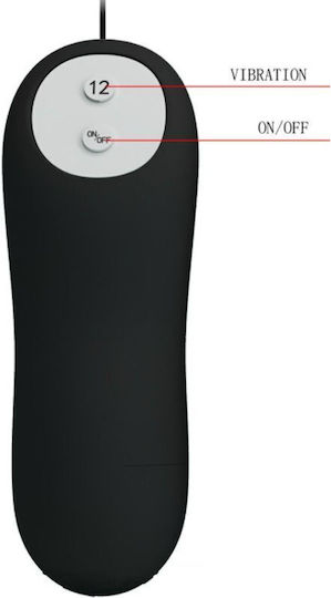 Pretty Love Bottom Silicone Anal Plug mit kabelloser Funktion und Vibration Schwarz