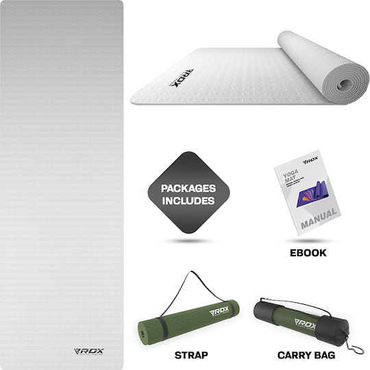 RDX Fitnessmatte Yoga Weiß (183x61x0.6cm)