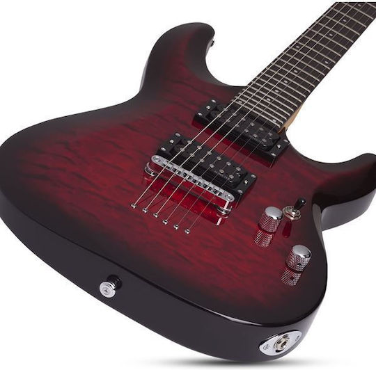 Schecter C-6 Plus Stcb Електрическа Китара Тежък с HH Конфигурация на Пикапите Избухване с Калъф
