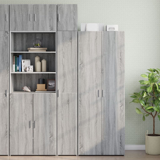 Wall Mounted Living Room Cabinet Made of Particle Board Grey 30x42.5x40cm