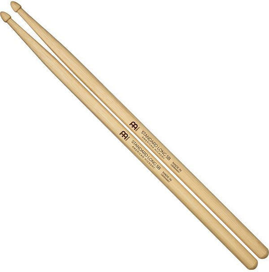 Meinl Hickory Drumsticks Drums Stick & Brush 5B with Tip Shape Acorn Standard Long Tip Drumstick