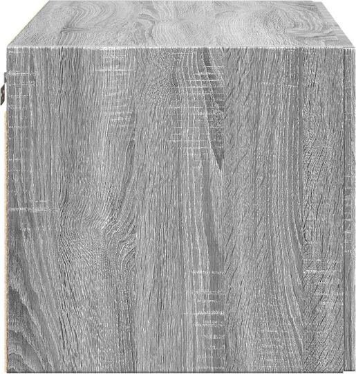 Hängeschrank fürs Wohnzimmer aus Spanplatte Grau 80x42,5x40 cm