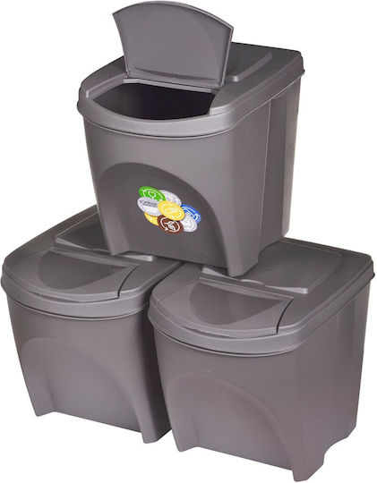 Prosperplast Sortibox Κάδος Ανακύκλωσης Πλαστικός Γκρι 25lt