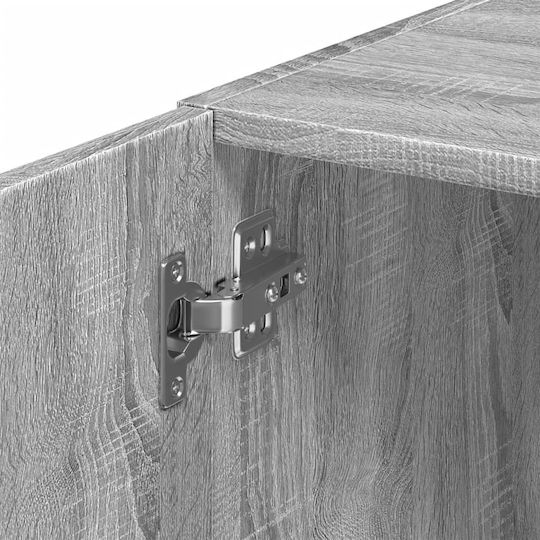 Hängeschrank fürs Wohnzimmer aus Spanplatte Grau 80x42,5x40 cm