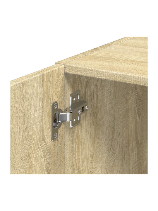 Wall Living Room Cabinet made of Particle Board Oak 70x42.5x40cm