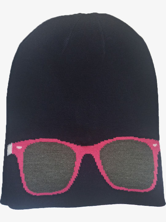 Beanie Unisex Σκούφος Πλεκτός σε Φούξια χρώμα