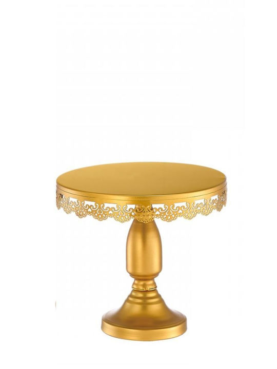 Palma Emporio Gold Metallic Pedestal Cake Stand with Lid 25x23cm