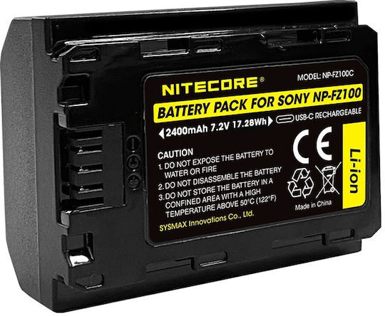 NiteCore Μπαταρία Φωτογραφικής Μηχανής NP-FZ100C 2400mAh