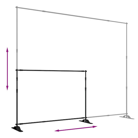 vidaXL Photography Backdrop Black