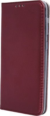 A Flap Portofel Piele Magnetic Burgundy (Redmi Note 12S)