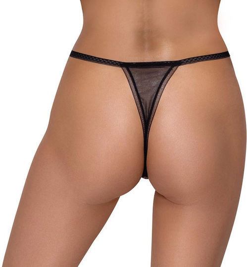 Boss Of Toys Γυναικείο Sexy String Αυτοκινήτου με Πέρλες Μαύρο