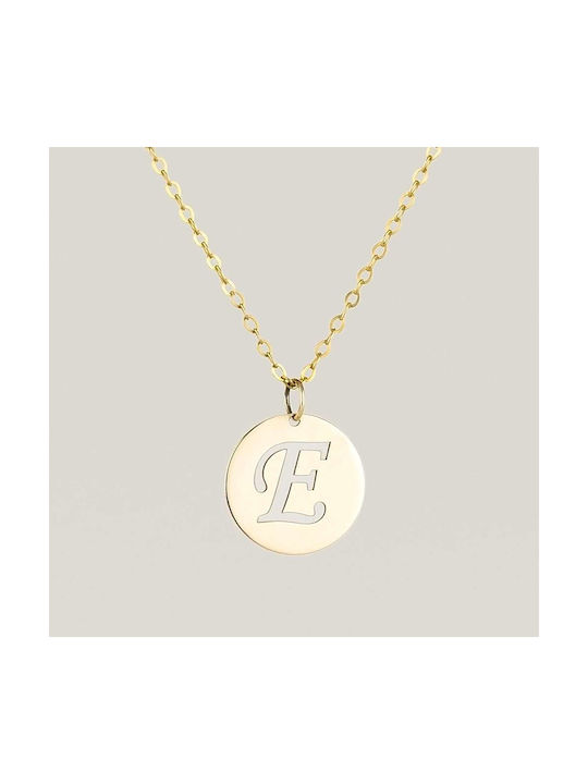 Goldsmith Necklace Monogram from White Gold 9 K