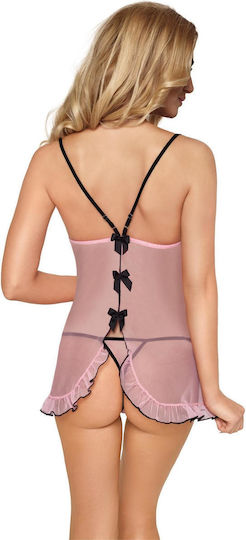 Boss Of Toys Σετ Sexy Babydoll με Δαντέλα Ροζ