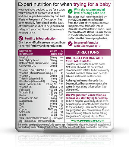 Vitabiotics Pregnacare Before Conception Συμπλήρωμα για την Εγκυμοσύνη 30 ταμπλέτες