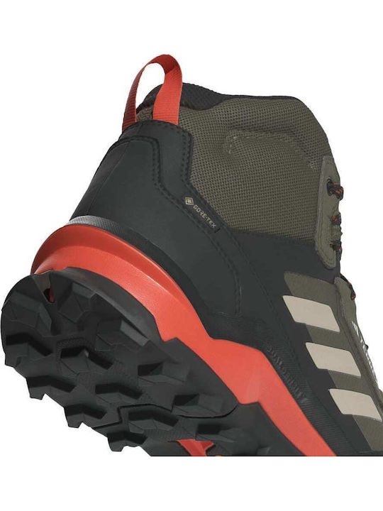 adidas Terrex Ax4 Mid Ανδρικά Ορειβατικά Μποτάκια Αδιάβροχα με Μεμβράνη Gore-Tex Πράσινα
