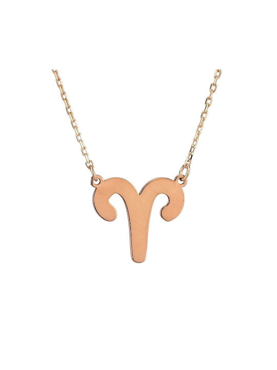 Goldsmith Necklace Zodiac Sign Aries from Gold Plated Silver