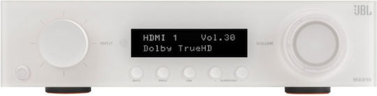 JBL Home Cinema Amplifier 4K/8K 5.2 Channels 75W/8Ω with HDR and Dolby Atmos Silver