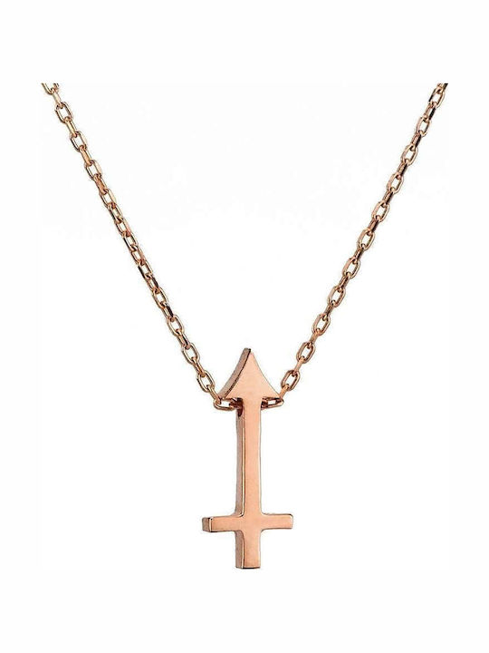 Goldsmith Κολιέ από Ροζ Επιχρυσωμένο Ασήμι