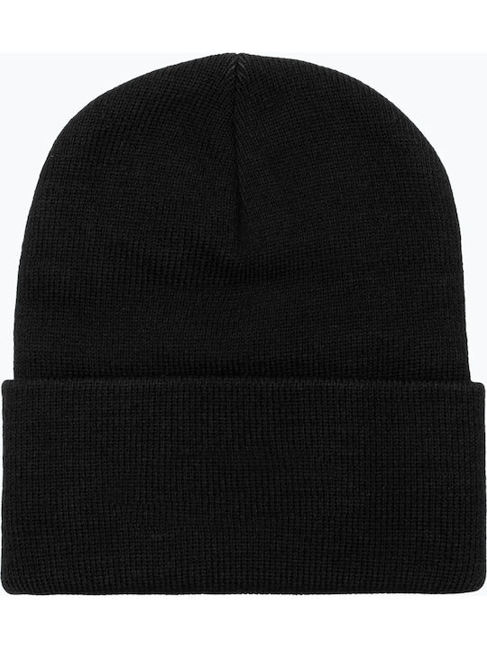Tall Cuff Beanie Ανδρικός Σκούφος Πλεκτός σε Μαύρο χρώμα