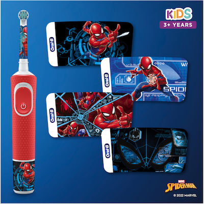 Oral-B Vitality Spiderman Electric Toothbrush for 3+ years Spiderman Red