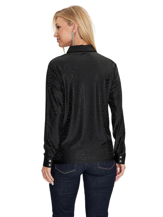 Guess Women's Long Sleeve Shirt Black