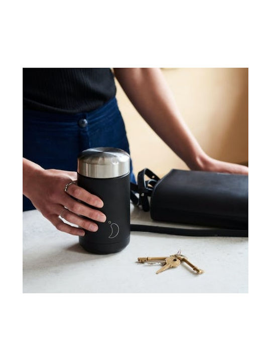 Chilly's Δοχείο Φαγητού Inox Θερμός Black 500ml