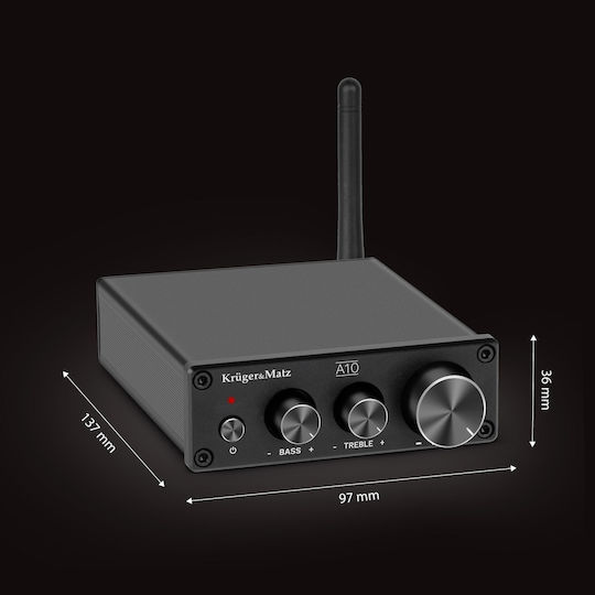 Kruger & Matz A10 Ολοκληρωμένος Ενισχυτής Hi-Fi Stereo KM0568 Μαύρος