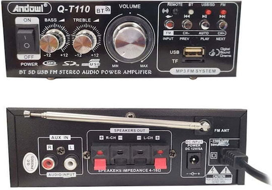 Andowl Q-T110 Max Τελικός Ενισχυτής Hi-Fi Stereo 105378 Μαύρος