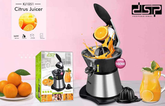 DSP KJ-1051 Electric Juicer 160W with 1lt Capacity Inox Gray