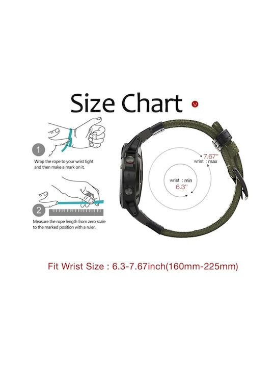 Leather Nylon Strap Leather Green (Amazfit T-Rex)