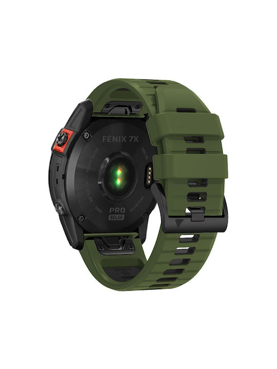 Tech-Protect ICONBAND PRO Strap Silicone Army Green / Black (Garmin Fenix 3/ 5X/ 3HR/ 5X Plus/ 6X/ 6X Pro /7X)