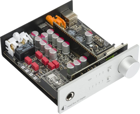 Pro-Ject Audio Head Box S2 Schreibtisch Digital Kopfhörerverstärker 2 Kanäle mit DAC, USB und Jack 6.3mm