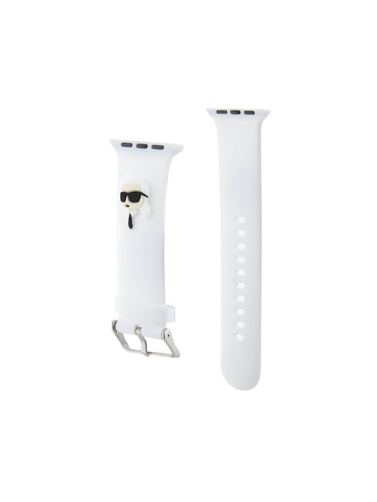 Karl Lagerfeld Karl Head Strap Silicone White (Apple Watch 42/44/45/49)