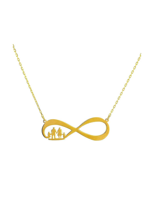 Goldsmith Necklace Infinity from Pink Gold Plated Silver