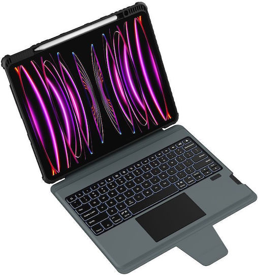Nillkin Bumper Flip Cover με Πληκτρολόγιο στα Αγγλικά US Μαύρη (iPad 12.9 Pro 2020/2021/2022)