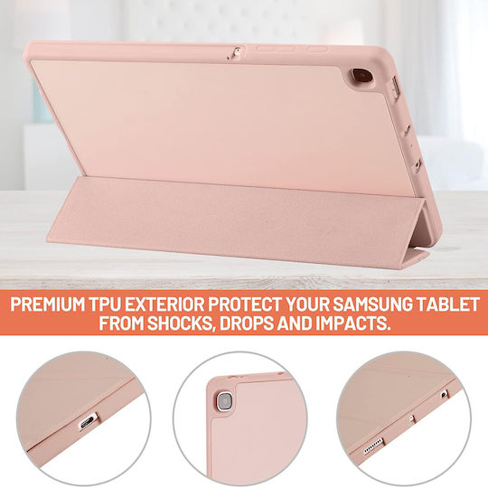 Techsuit Flip Cover Silicon Roz Samsung Galaxy Tab S6 Lite