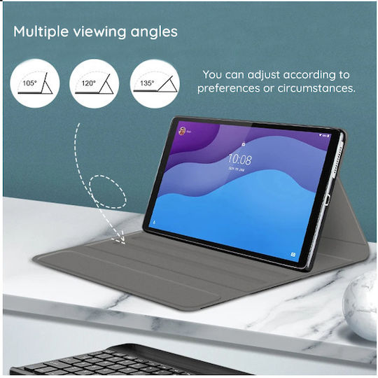 Techsuit Flip Cover με Πληκτρολόγιο Μαύρη (iPad Pro 2024 11")