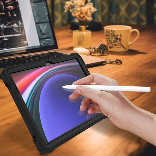 Techsuit Flip Cover Dauerhafte Schwarze (Samsung Galaxy Tab S9 FE)